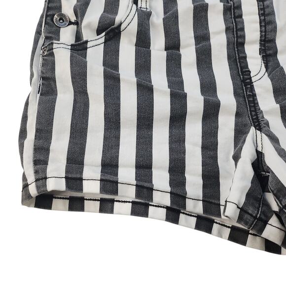 Striped Overall Romper Womens Medium Black White Beetlejuice Referee Conductor - Picture 9 of 16